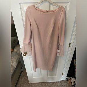 Tags still on - Calvin Klein pink dress with buttons on sleeve- L
